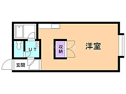 コットンハウス18 ワンルームの間取図画像