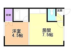 117ハイツ 1DKの間取図画像