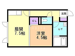 パンプキンハウス 1DKの間取図画像