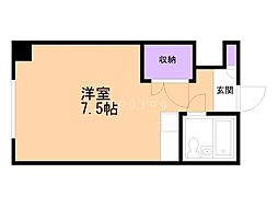 宮の杜ハイツ ワンルームの間取図画像