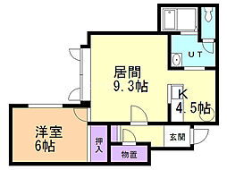 YellowJade 1LDKの間取図画像
