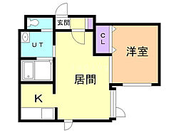 セジュール 1LDKの間取図画像