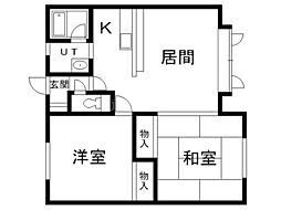 マロード永山 2LDKの間取図画像
