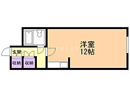 グランカーサ ワンルームの間取図画像