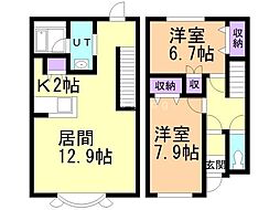 BOX・H 2LDKの間取図画像