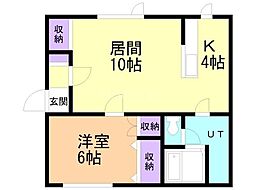 メゾン松田1 1LDKの間取図画像