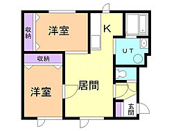 Loco 2LDKの間取図画像