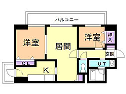 センチュリー旭川 2LDKの間取図画像