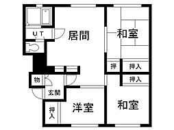 春光2・3ハイツ 3LDKの間取図画像