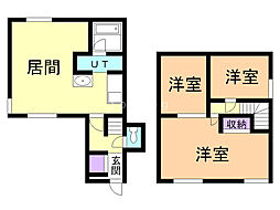 住吉マンション 2SLDKの間取図画像