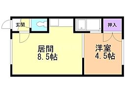 ライフ神楽 1LDKの間取図画像