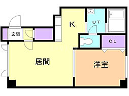 アピア・A 1LDKの間取図画像