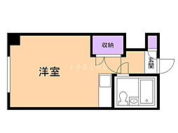 宮の杜ハイツ ワンルームの間取図画像