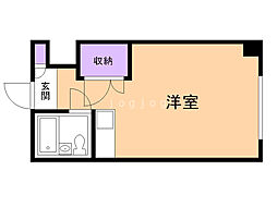 宮の杜ハイツ ワンルームの間取図画像