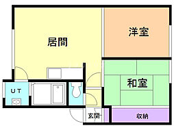 ハイツ南部 2LDKの間取図画像