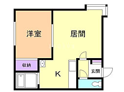 マルシェハイツ 1LDKの間取図画像