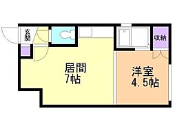 エスパニア2 1DKの間取図画像