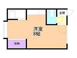 グランビア ワンルームの間取図画像