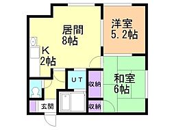 サンセット花咲Ｂ 2階