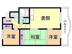 ホワイトコーポラス 3LDKの間取図画像