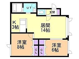 間取図画像 2LDK