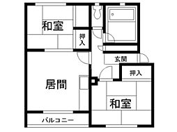 間取図画像 2DK