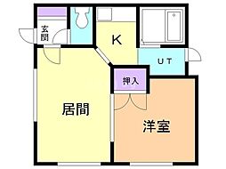 セラーノV 1LDKの間取図画像