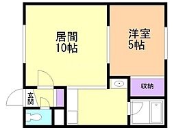 サンステージ122 1LDKの間取図画像
