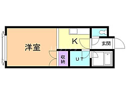 エデン東5条 1Kの間取図画像