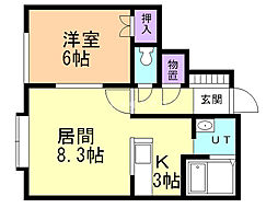 GreatViewF3・3A 1LDKの間取図画像