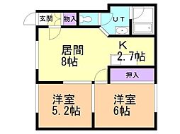 セレナハイツ 2LDKの間取図画像