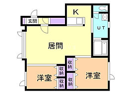 アイリス 2LDKの間取図画像