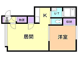 フレンドリー5B 1LDKの間取図画像