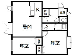 麓花 2LDKの間取図画像
