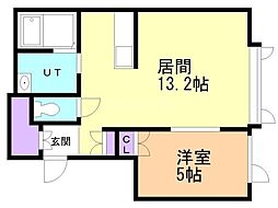 タウンズ7.19B 1LDKの間取図画像