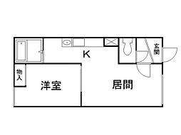 スプリングエンジェル2 1LDKの間取図画像