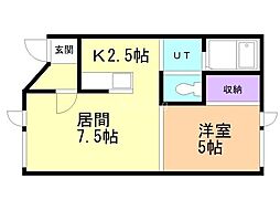 NAL25 1LDKの間取図画像