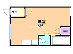 グリーンハイツA ワンルームの間取図画像