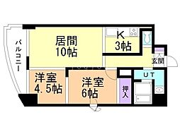 センチュリー旭川 2LDKの間取図画像