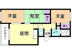東光1・3ハイツ 3LDKの間取図画像