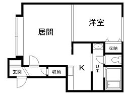 GreatViewF3・3C 1LDKの間取図画像