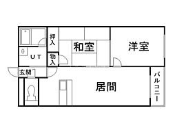 フロンティア大雪 2LDKの間取図画像