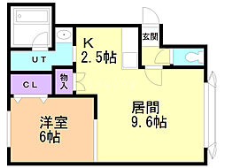 BOX・J 1LDKの間取図画像