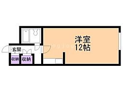 グランカーサ ワンルームの間取図画像