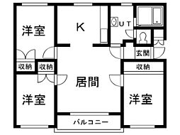 ブルーム・ヴィラ 3LDKの間取図画像