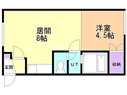 セラーノ1 1DKの間取図画像