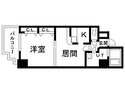 日宝ノルテ6条通弐番館 1LDKの間取図画像