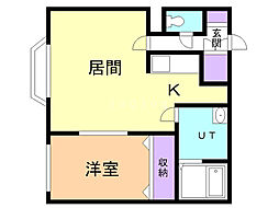 メゾン・ドJunパート5 1LDKの間取図画像