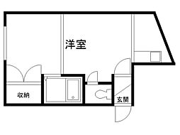 エスパニア4-A 1Kの間取図画像