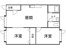 アメニティ永山 2LDKの間取図画像